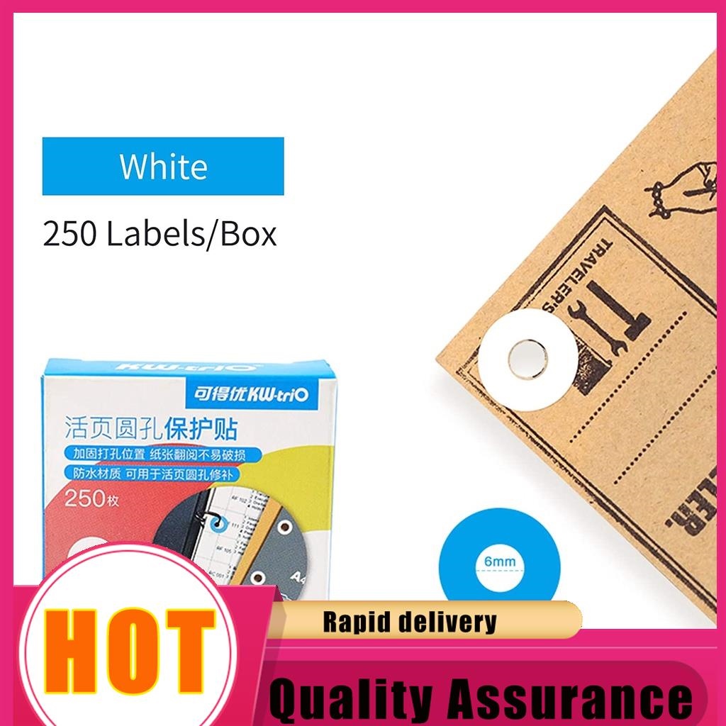 KW-Trio Loose-Leaf Paper Hole Reinforcement Labels Round Stickers 250 Labels