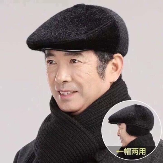 Mũ lông ông già kèm bịt tai siêu ấm