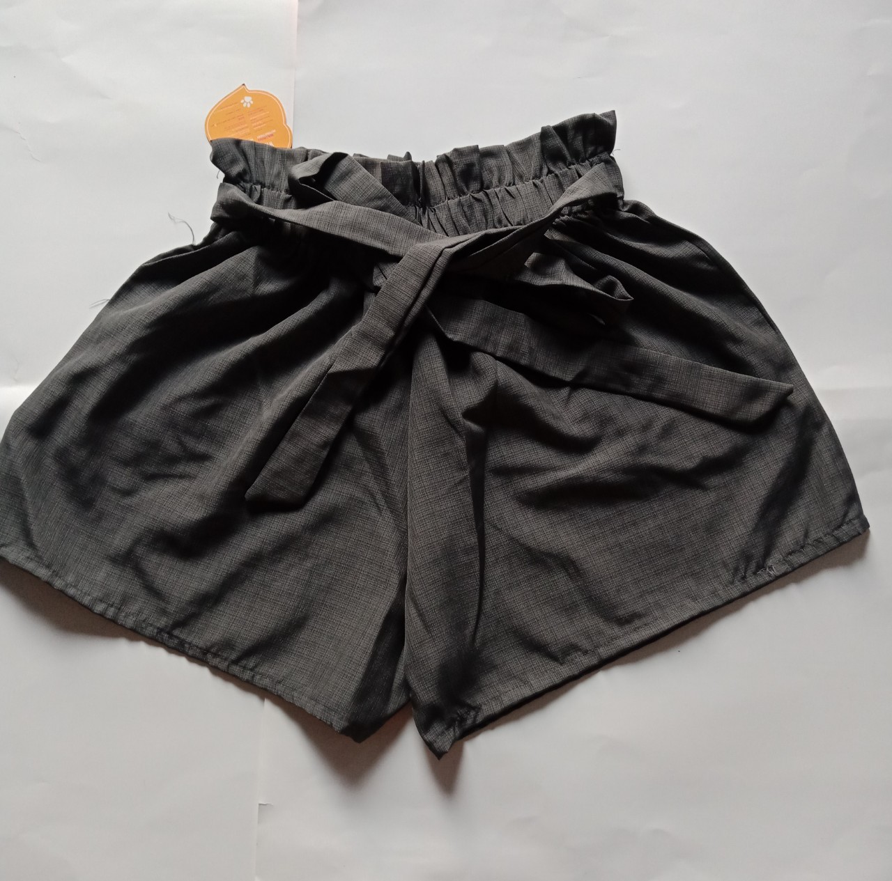 Quần short cột nơ lưng cao nữ