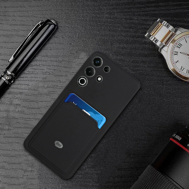 For itel S25 Ultra case Soft Card Holder Slot Silicone Wallet For itel S25 Ultra Back cover Phone cases. 