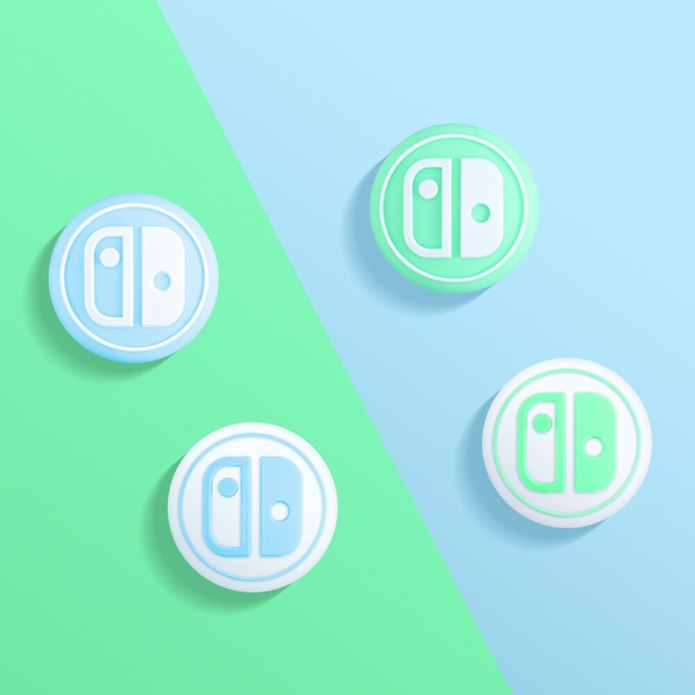4Pcs Silicone Thumb Stick Grip Caps Compatible With Nintendo Switch/Switch Lite/Switch OLED Joy-Con Joystick Protective Cover
