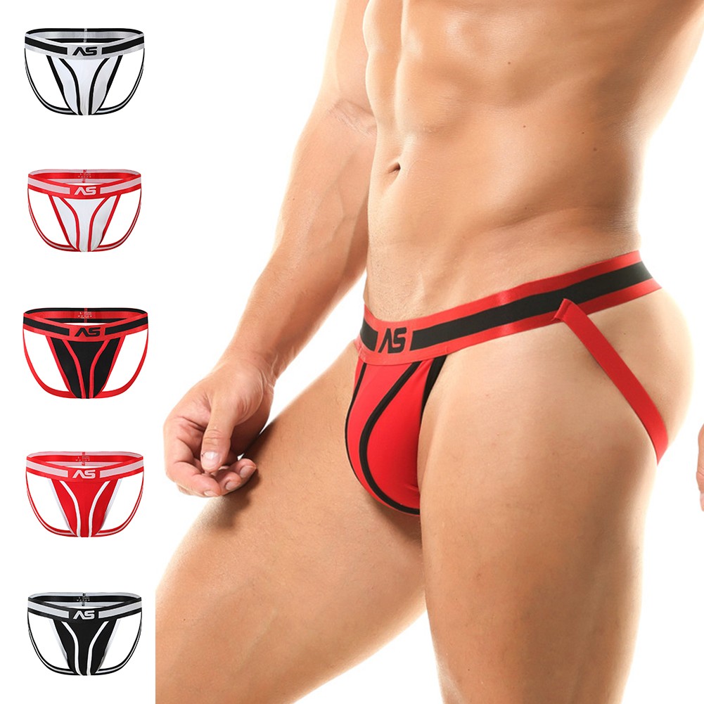 【MOMLOVE】 Breathable Mens Jock Strap Underwear Backless Jockstrap Briefs Male G String