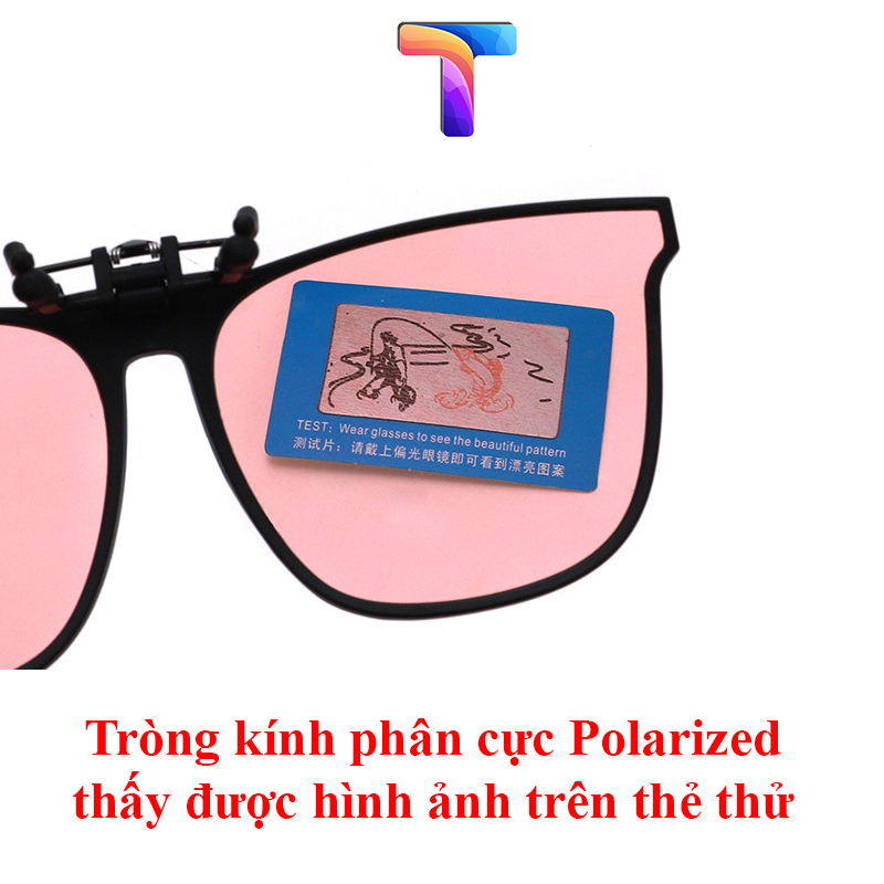 Kẹp kính râm vuông lớn phân cực Polarized có viền [ Tặng kèm hộp - có sẵn ]