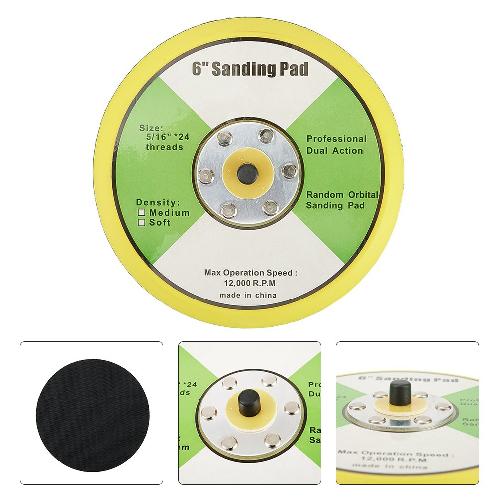 【specialthing】 For Air Sander Backing Pad Grinder Sanding Disc Backing Pads Hook Loop M6 5/16 【Ready Stock】