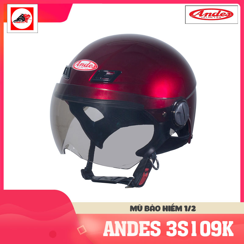 Nón bảo hiểm 1/2 - Andes 3S109KM
