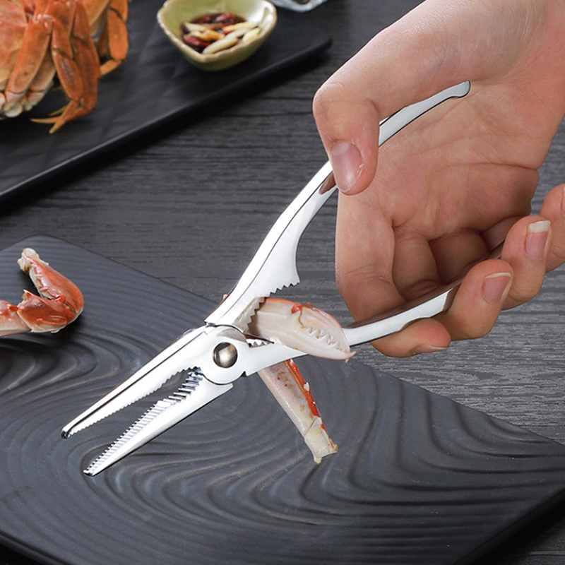 Picking Crab Meat Is Easy Seafood Tool Set Crab Crackers Picks Spoons Set Stainless Steel Pliers Lobster Clamp Pliers Clip.