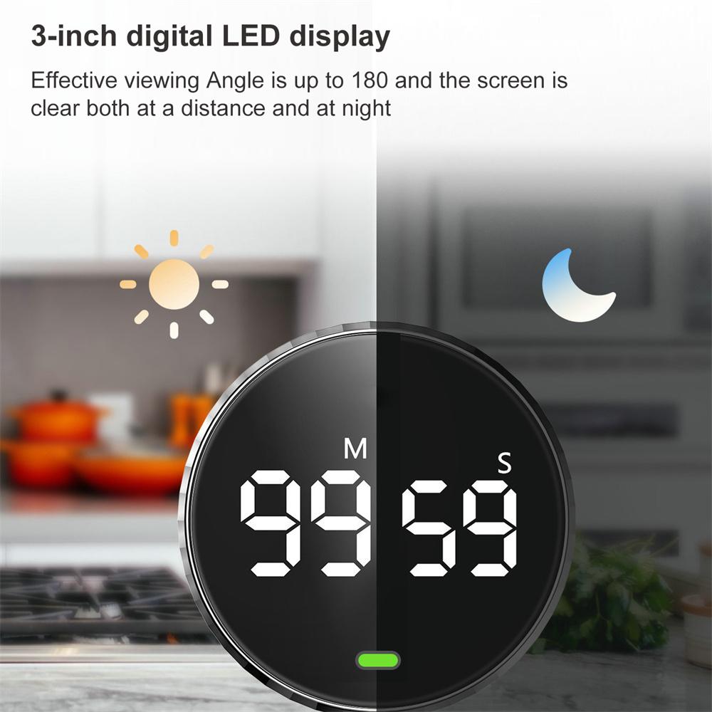 Self-Discipline Rotary Timer Magnetic Led Silent Timer