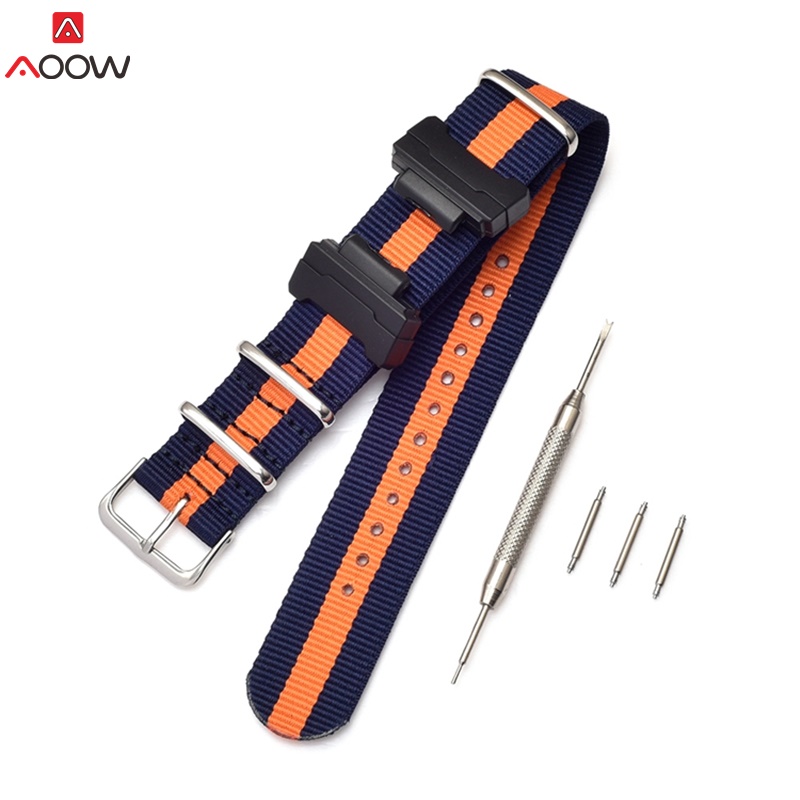 thumbnail image 2 of NANOLEAF Nylon Watch Strap + Adapter Kit For Casio G-Shock G100, 2310, GA800, 5600, 5610 – 22mm, Unisex 2 of 4