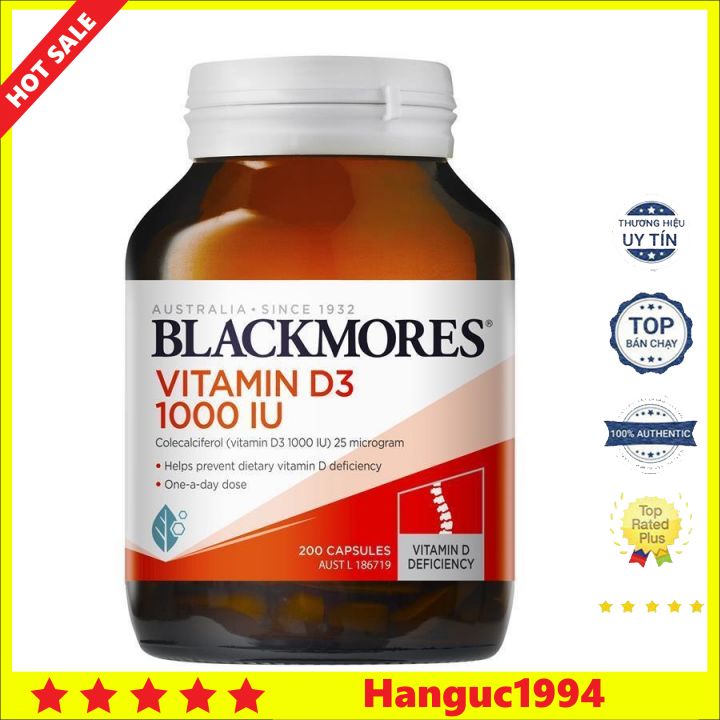 Bổ xương khớp blackmores vitamin d3 1000iu 60viên úc chính hãng