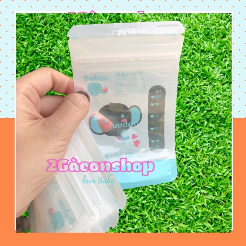 Túi trữ sữa mẹ 100ml,250ml hiệu Babuu Nhật