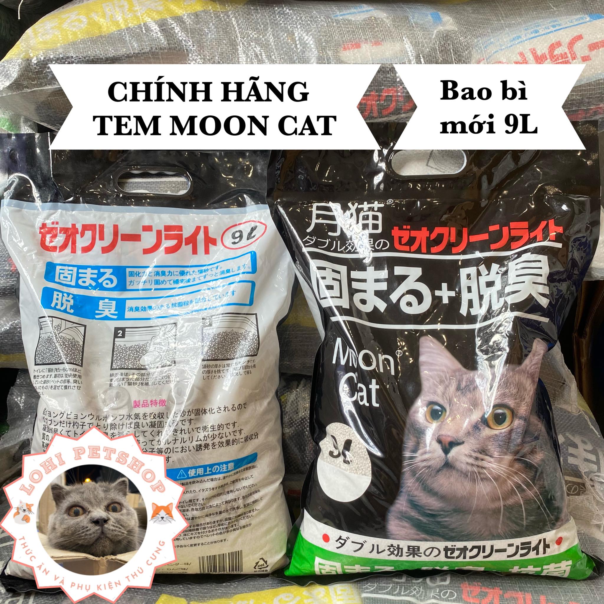 [CHÍNH HÃNG MOONCAT] Cát vệ sinh cho mèo - Cát nhật đen 9L
