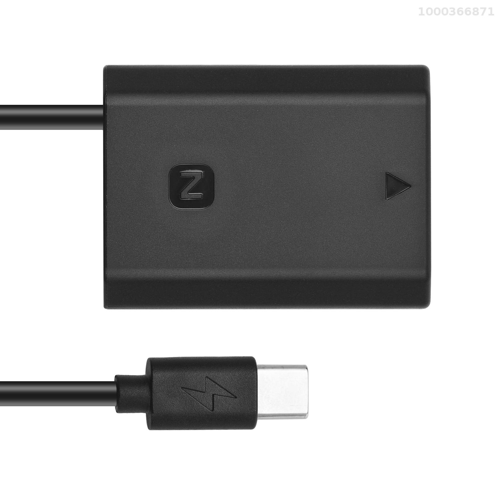 Andoer NP-FZ100 Dummy USB-C Bộ chuyển đổi khớp nối Với loại USB C Mùa Xuân Điện thay thế cáp Cho Alpha A6600 A7C A7III A7Siii A7Riii A7RiV A9 A9II A9R A9S Máy Ảnh