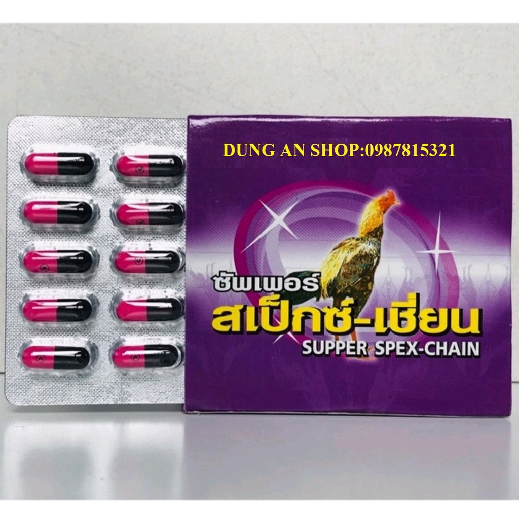 Supper spex chain – thuốc kích mọc lông cho gà – kích thích gà mau ra lông – giúp gà nhanh ra lông – thuốc kích lông gà.
