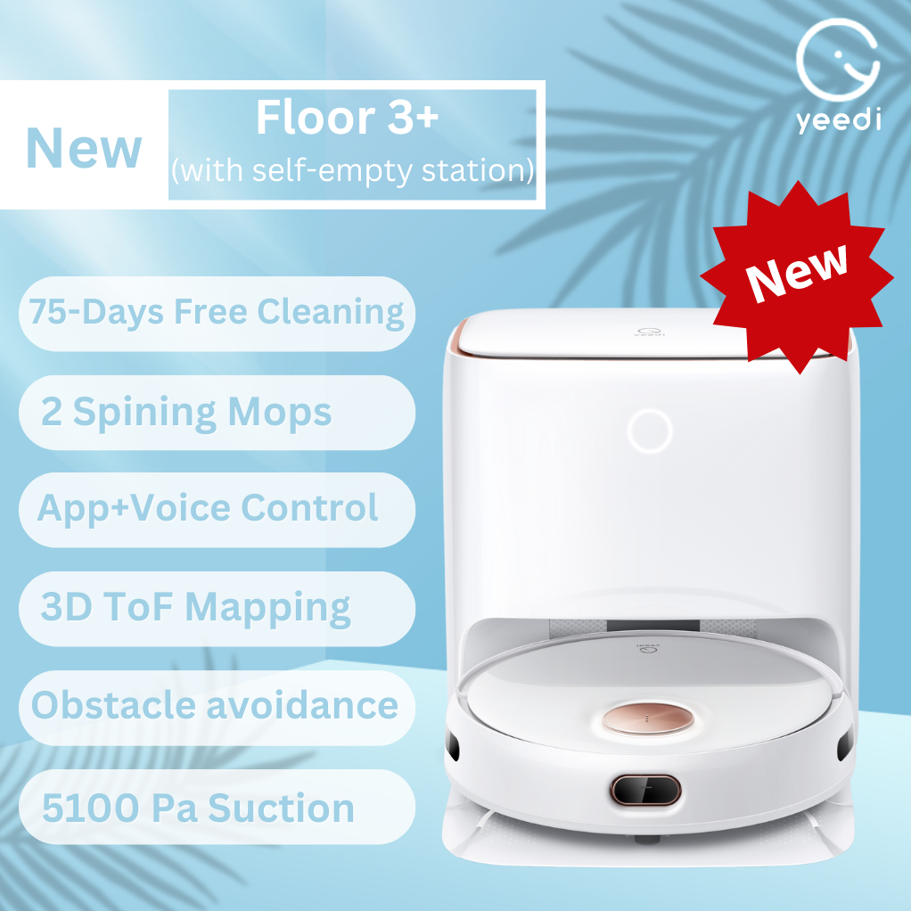Yeedi Floor 3 Robotic Vacuum Mop, 3D ToF fasting mapping, DualPower