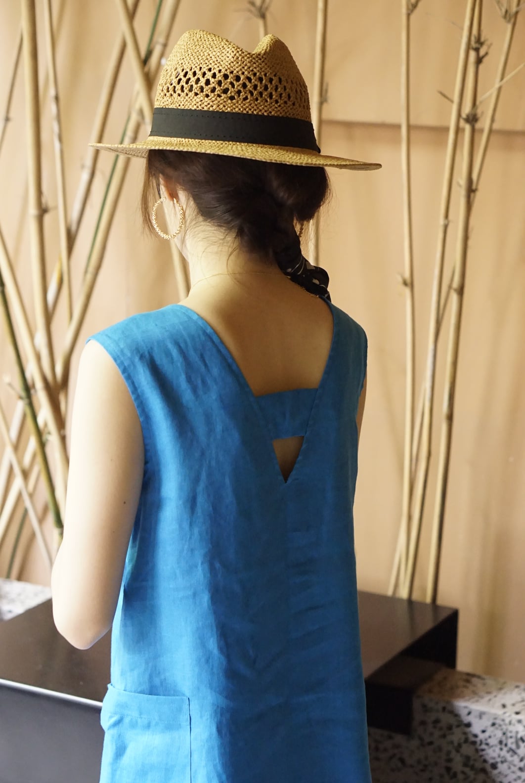 Đầm Linen tà tròn 2 túi lớn KEIRA - MaxMessi