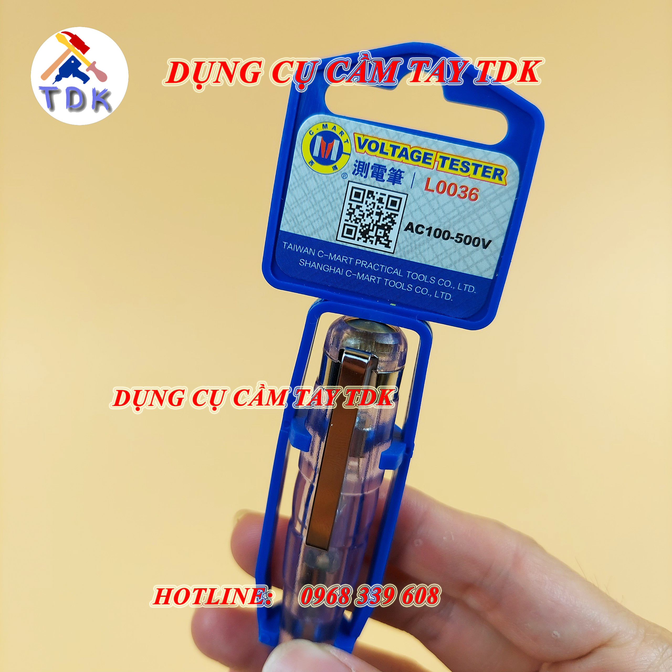 Bút thử điện AC100-500V 145mm L0036 CMART