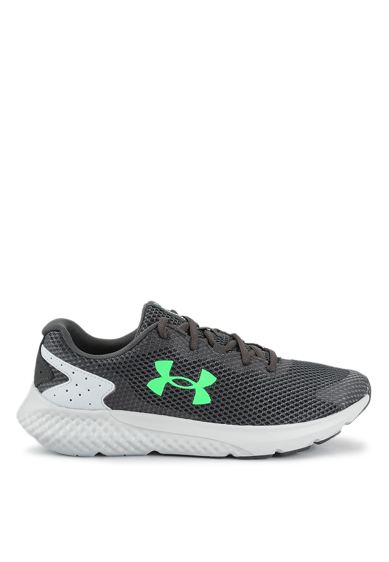 Under Armour Charged Rogue 3 for Men - Jet Gray/Halo Gray/Green