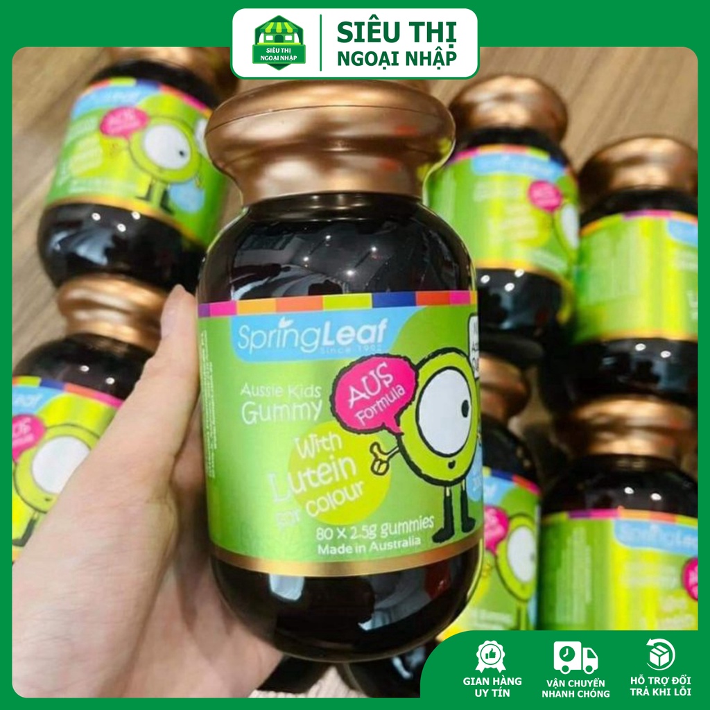 Kẹo dẻo hỗ trợ bổ mắt thị lực Spring Leaf Gummies Lutein cho bé Springleaf
