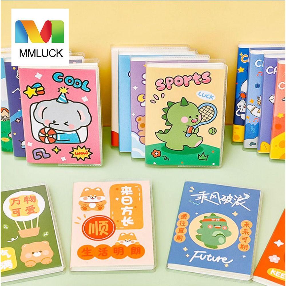 MMLUCK Rubber Sleeve Book Cartoon Mini Notebook A7 Lovely Diary Mini Planner Notebook DIY Journal Forest Mini Share Book Stationery Gift