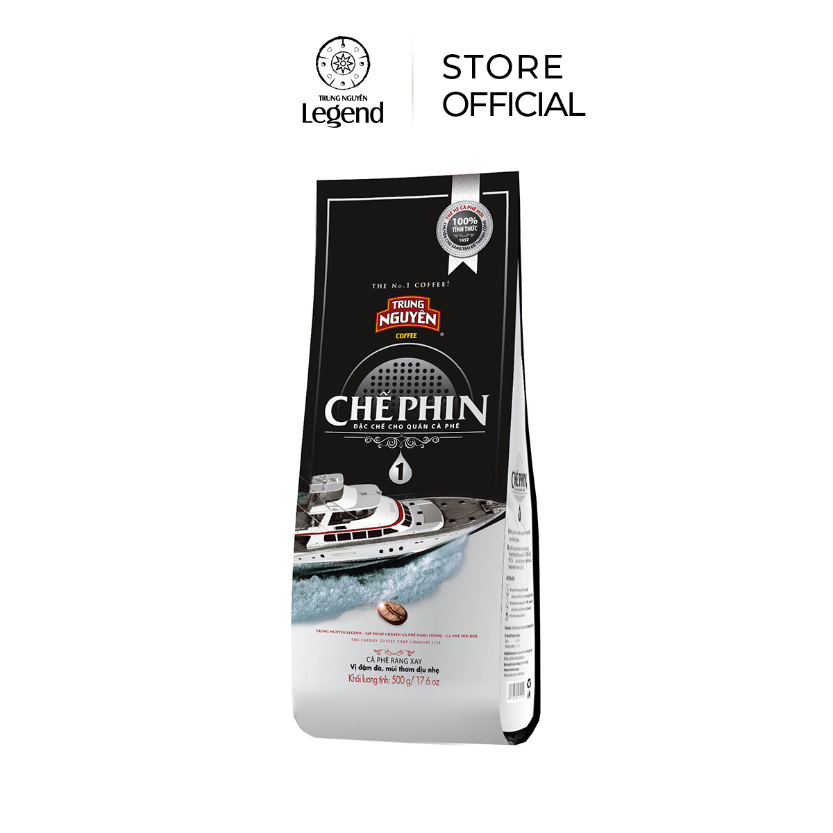 Trung Nguyên Legend Cà Phê Rang Xay Chế Phin 1 – Gói 500gr – Gu Mạnh, Đắng Gắt, Chuẩn Cà Phê Việt