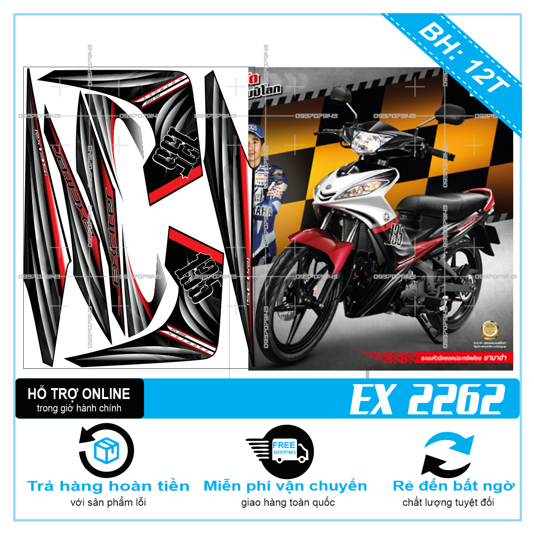 TEM RỜI EX 2010 THÁI ĐỎ ĐEN 2262