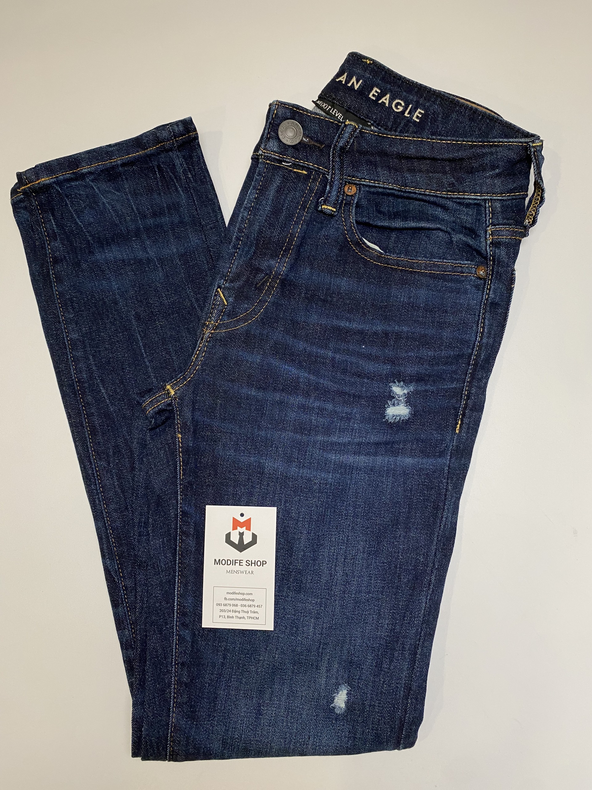Quần Jean Nam American Eagle Airflex Xanh Đậm Form Dáng Basic - Modife Shop