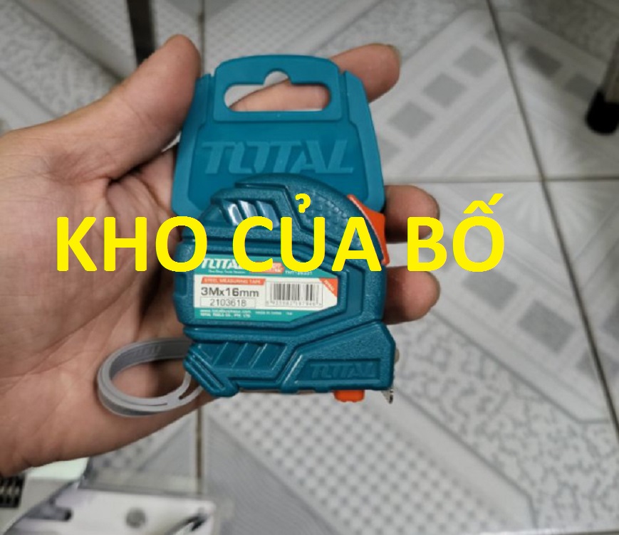 Thước kép thép nền vàng (3mx16mm) Total TMT126331