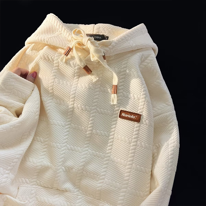 SINRANSINYA丨Men's tops - Thin hooded sweatshirt hoodie New loose large size Korean style lazy style pullover top