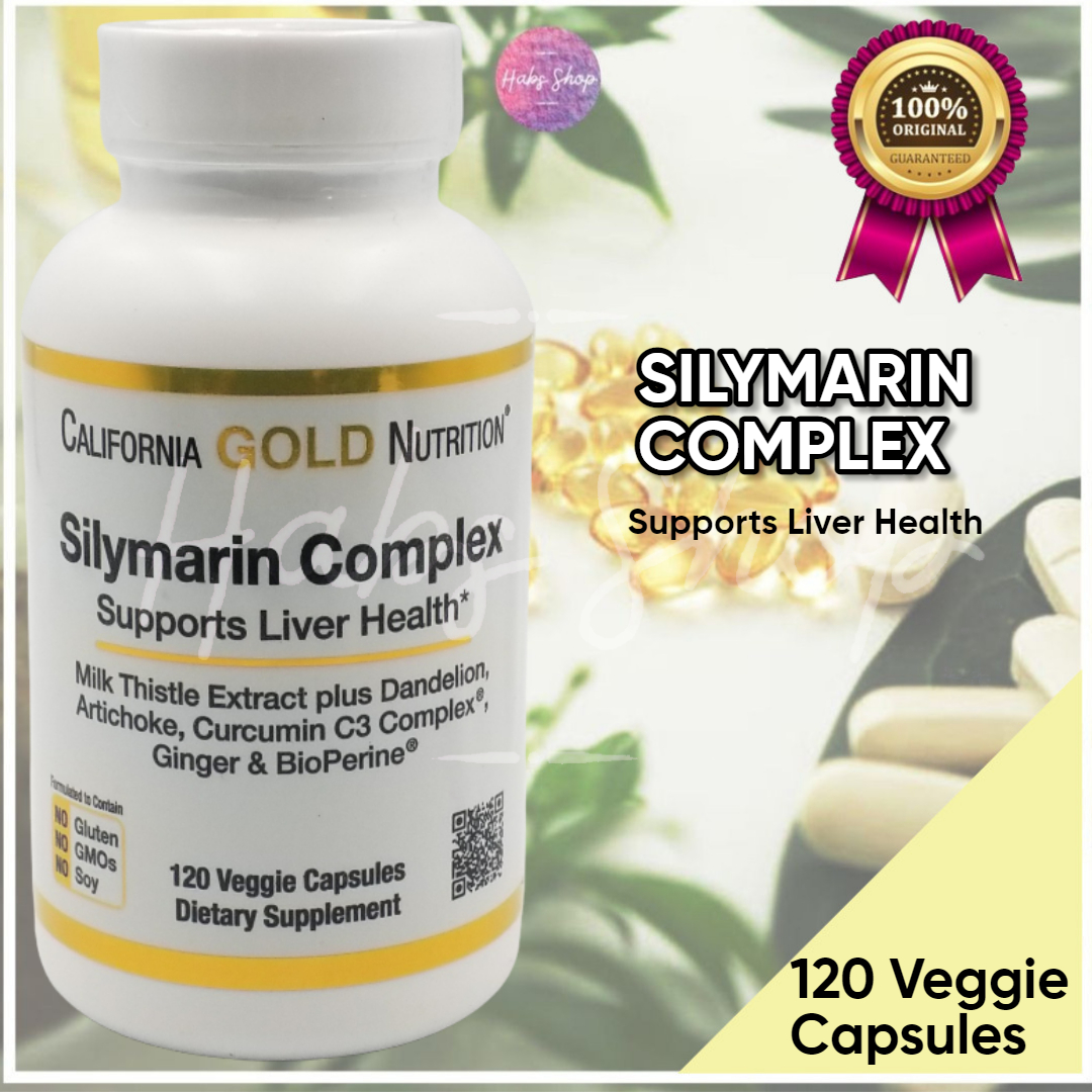 Silymarin Complex, California Gold Nutrition 120 Veggie Capsules or 360 ...