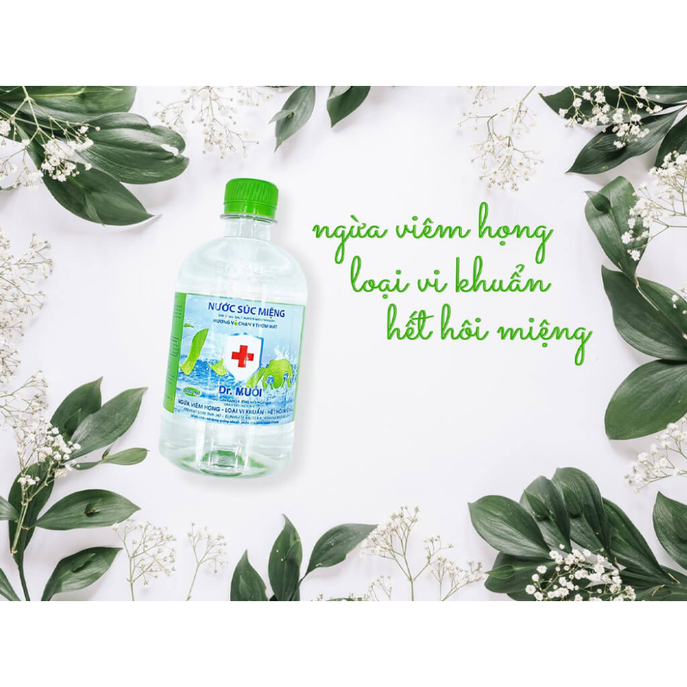 Nước súc miệng Dr. Muối hương vỏ chanh, truyền thống 1000ml