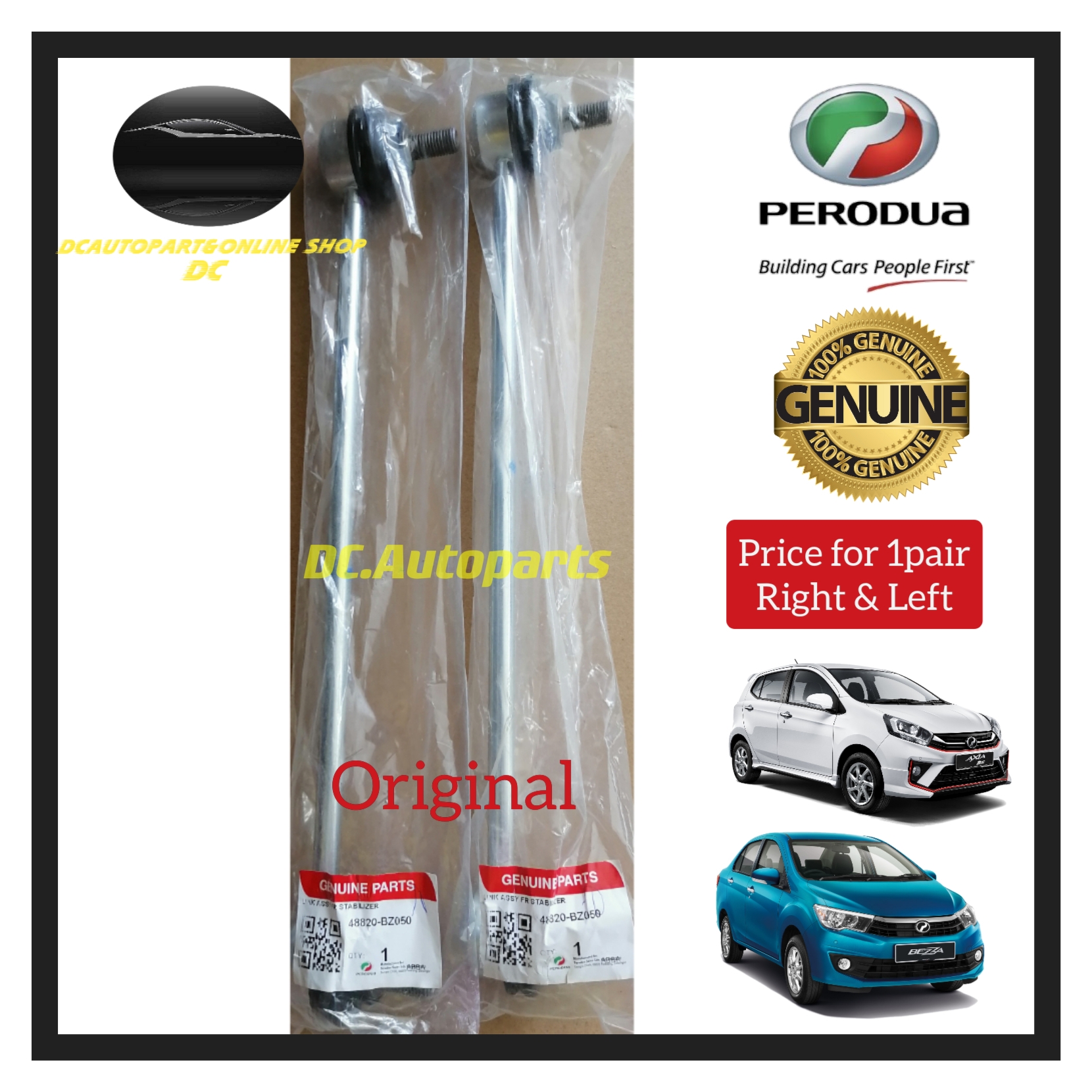 ORIGINAL PERODUA AXIA BEZZA FRONT STABILIZER LINK ABSORBER LINK ABS