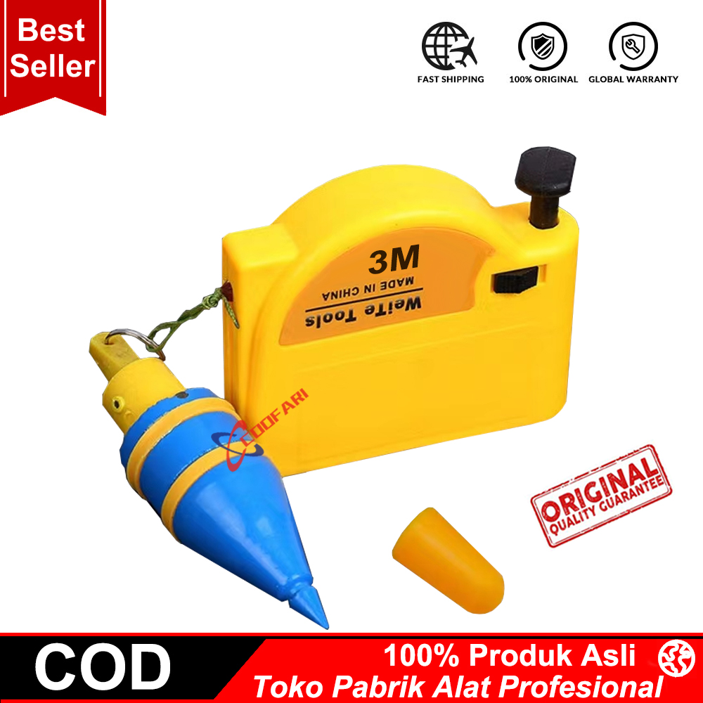 COOFARI Alat Plumbing / lot Benang / Wire Drop 3 & 6M