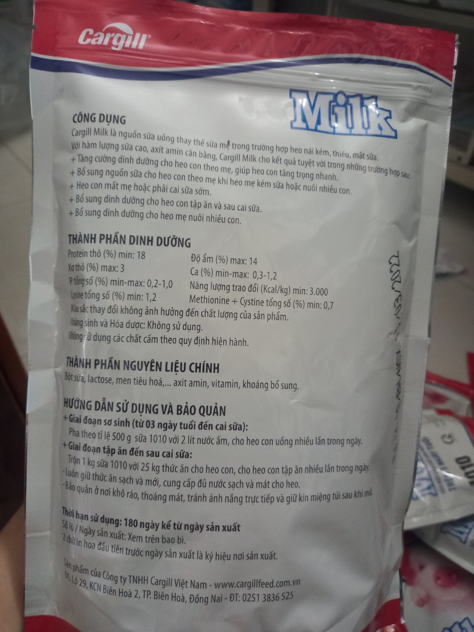 Sữa Bột Chuyên Dùng Cho Heo Con, Gói 500g