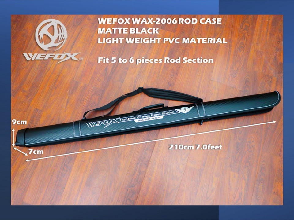 VFOX WEFOX (6.3 - 7.7 feet) Hard Rod Case (195cm - 235cm) Fishing Rod Bag  Fit 5 to 6 Rod Sections (Beg Joran Pancing)