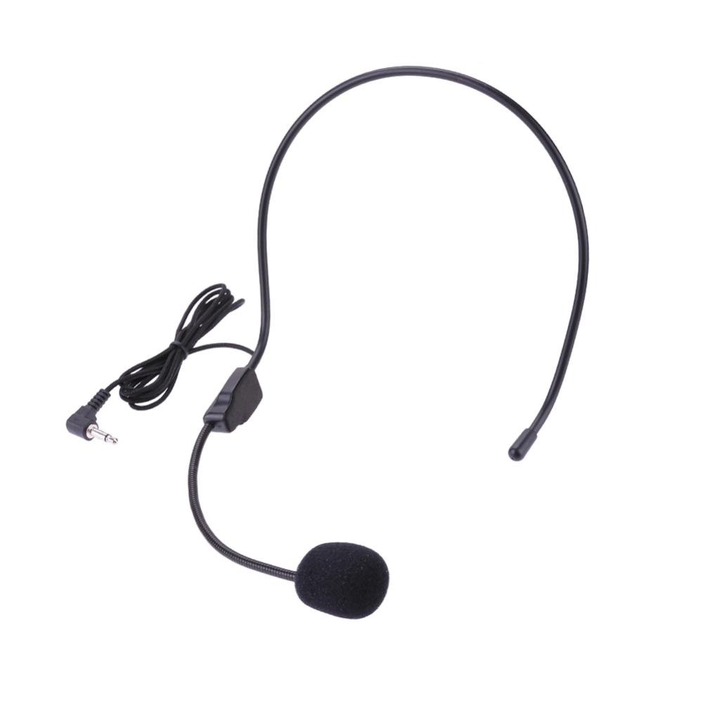 3.5mm Plug Guide Lecture Speech Headset Mic Voice Amplifiers Portable Guide Lecture Speech Microphone Lightweight Over Head for Teaching Meeting