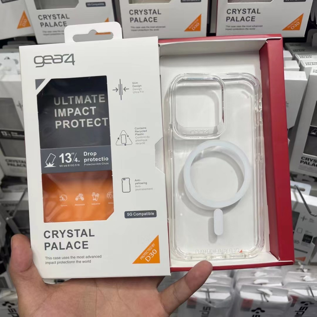 Gear4 transparent phone case for iPhone 15 pro max 14 13 12 Pro Max case iphone 13 pro max protective cover Iphone12 magsafe case