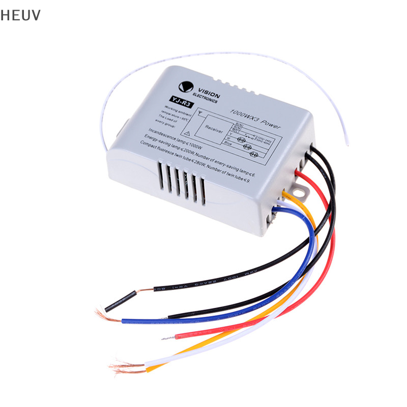 HEUV 3 Channel Wireless Remote Control Switch Digital Remote Control Switch