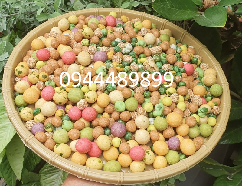 Đậu phộng da cá mix 5 vị 500g - đậu phông giòn giòn thơm ngon