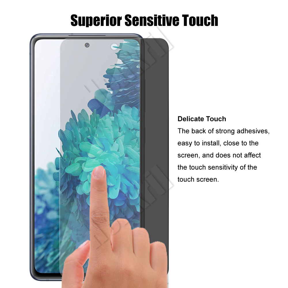 fashion (Fingerprint Doesn't Work) For Samsung Galaxy S20 FE 5G / 4G 3pcs Private Tempered Glass Camera Lens Privacy Screen Protector. 