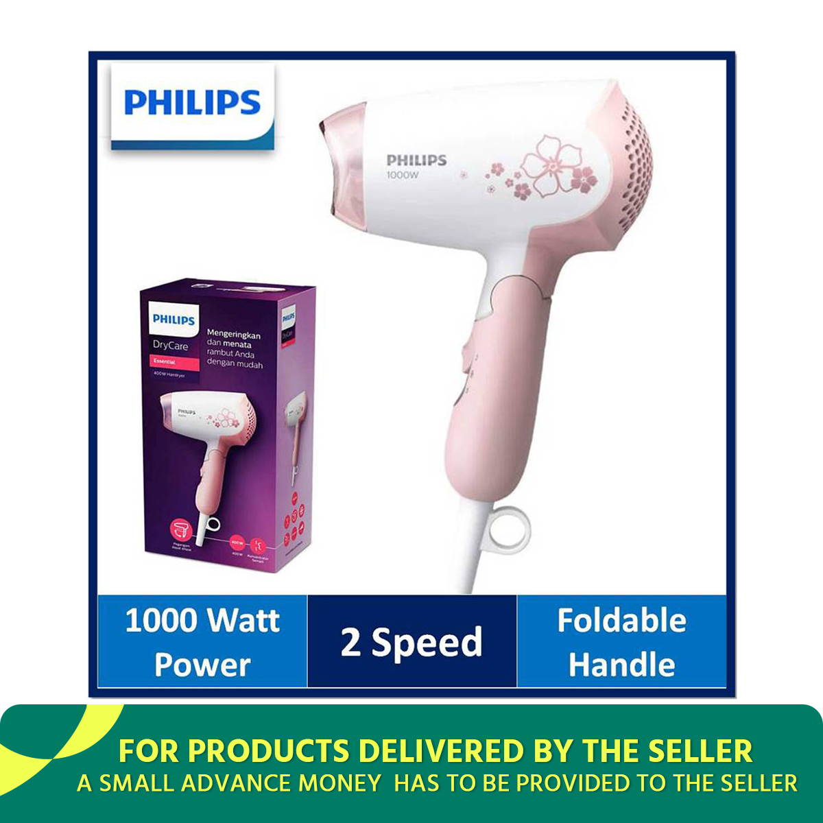 Philips HP8108/00 Drycare Essential Compact Hair Dryer.