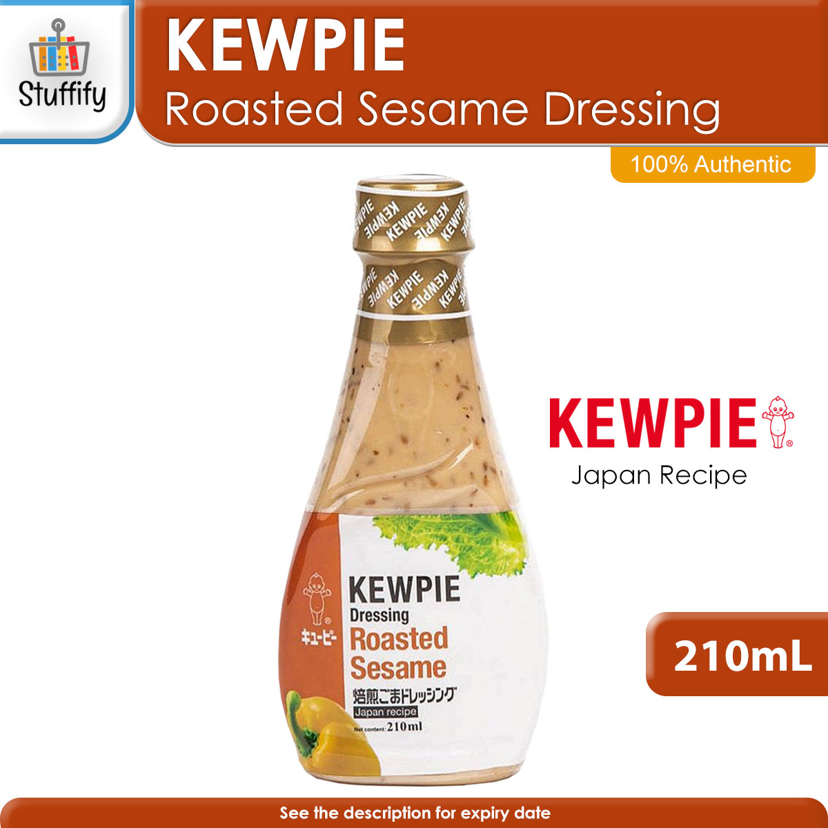 KEWPIE Roasted Sesame Dressing (1 Bottle of 210mL), Freshly-Roasted ...