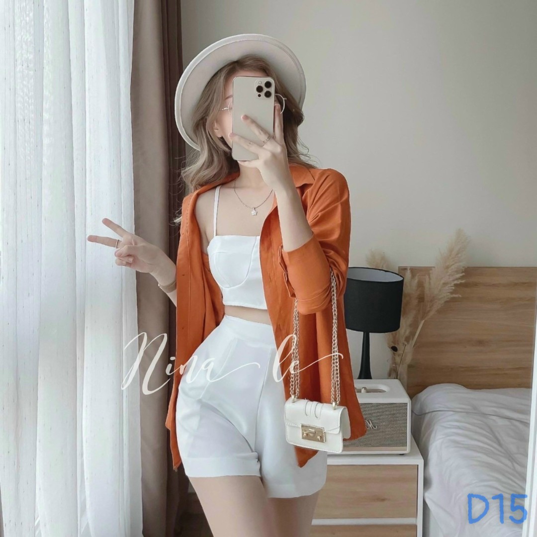 sét 3 món áo lụa tuyết mưa sang chảnh đủ màu  ld22