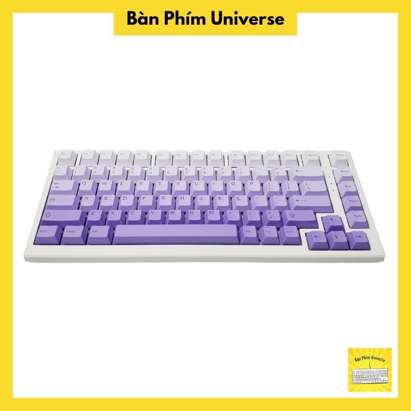 Keycap tím gradient - keycap pbt profile cherry 124 phím - keycap gradient tím cho bàn phím cơ - bàn phím universe