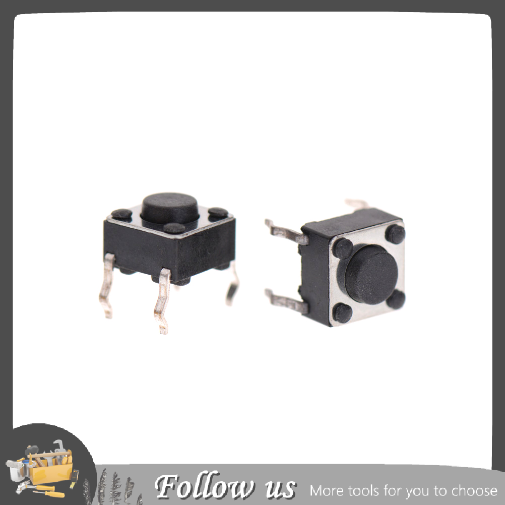 【FUN】 Jettingbuy 100Pcs 6x6x4.5mm Panel PCB Momentary Tactile Tact Push Button Switch