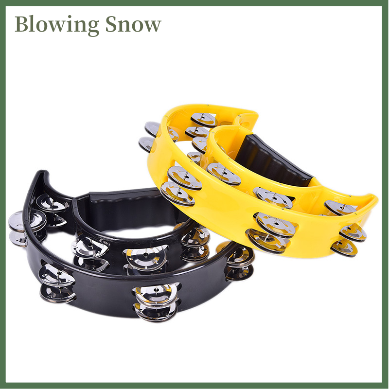 Blowing Tamborine Drum Durable Percussion Instruments Musical Instrument Compact Double