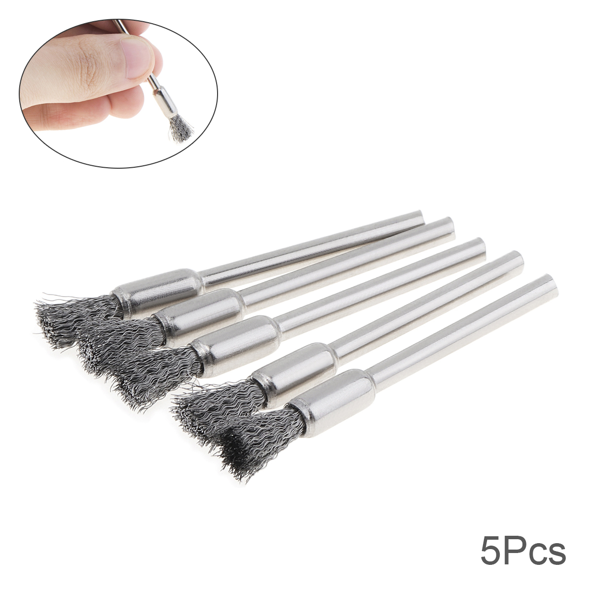 Mini 5Pcs Stainless Steel Wire Wheels Brush Polishing Tools Rust Removal Cleaning Tool