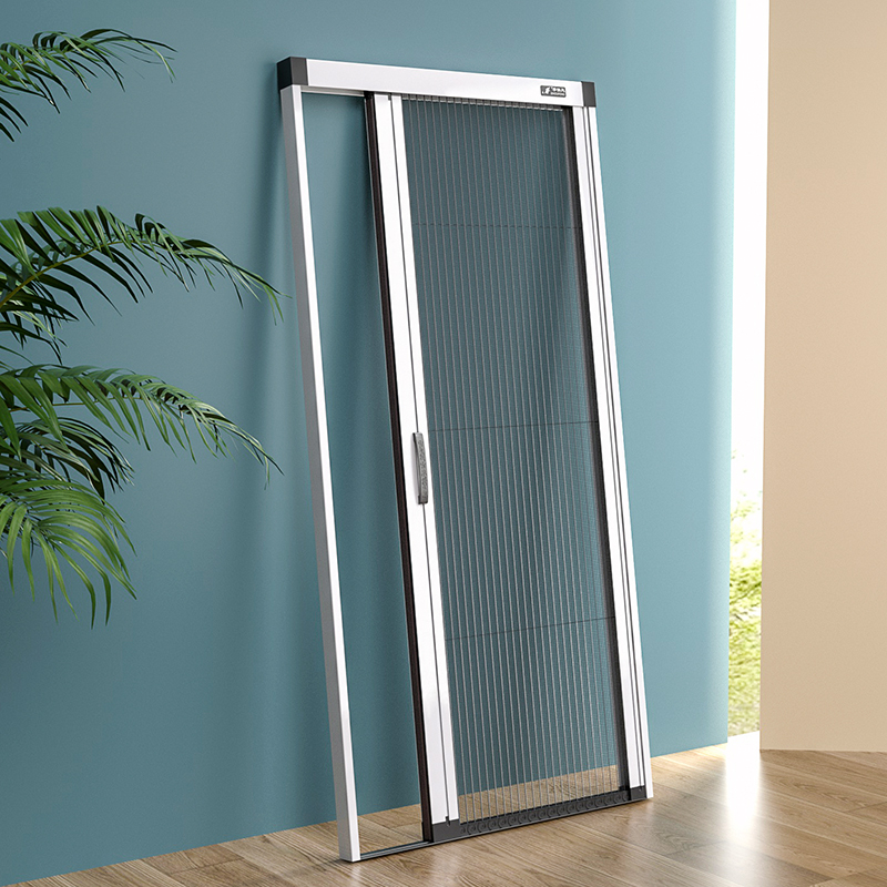 Folding screen door pushpull trackless screen door invisible mosquito