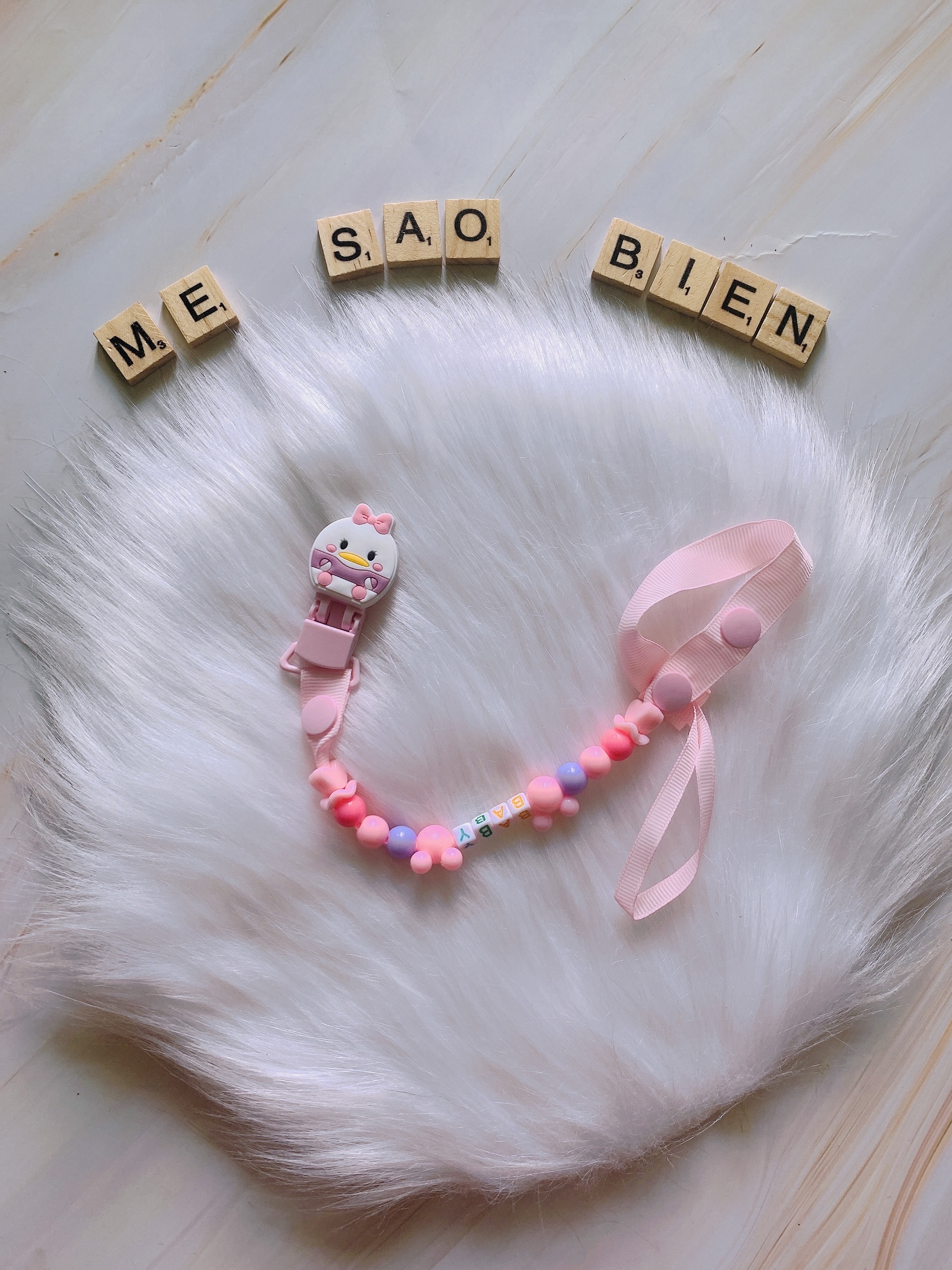 Dây buộc kẹp ti ngậm/ gặm nướu cho bé