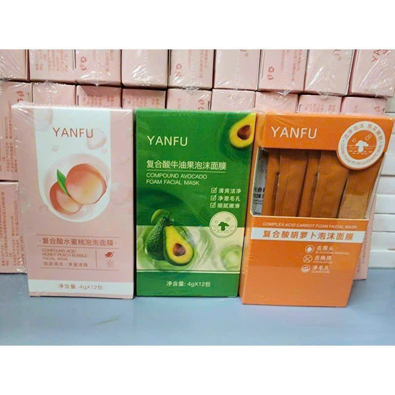 Mặt Nạ Sủi Bọt Cà Rốt - Bơ  YanFu