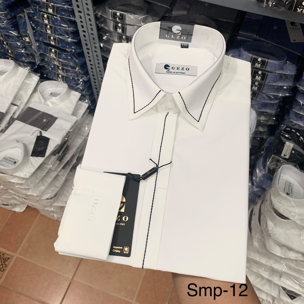 sơ mi trắng thiết kế lụa satin cao cấp
